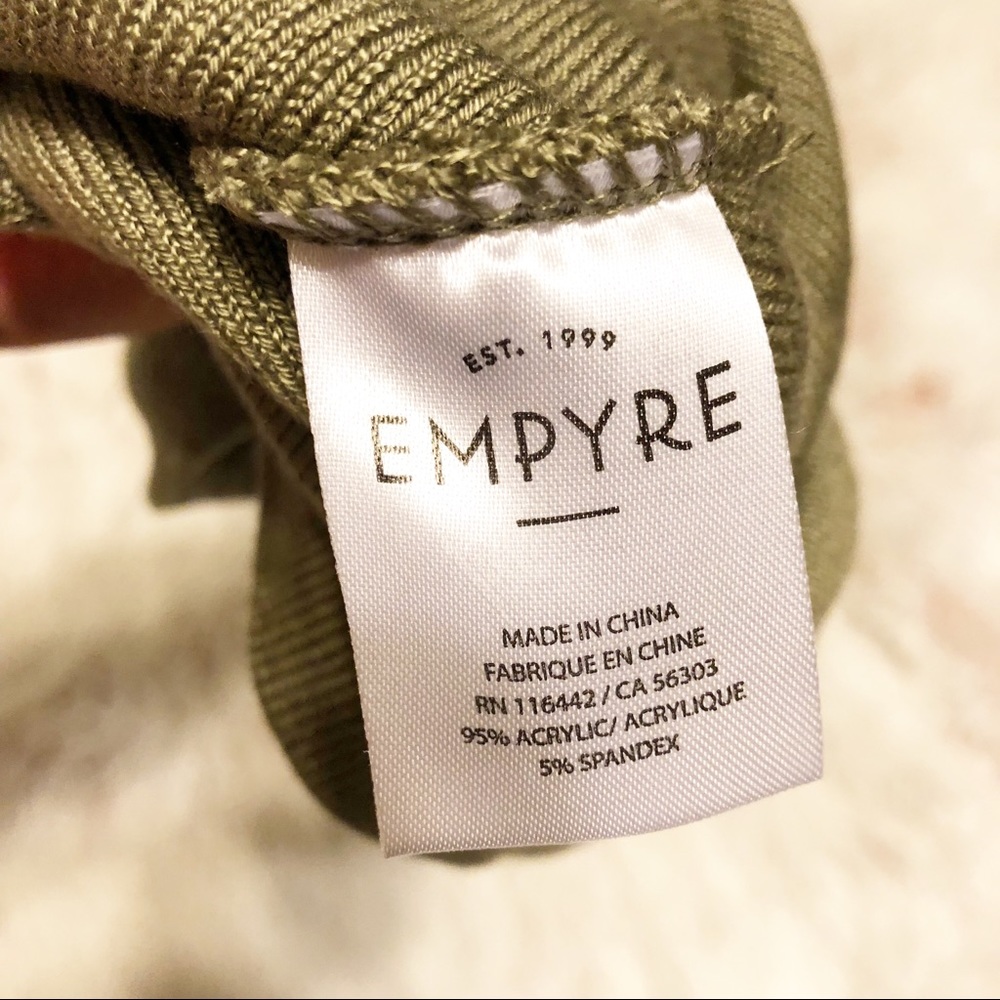 Empyre soft knit beanie olive green hat winter - Picture 4 of 4